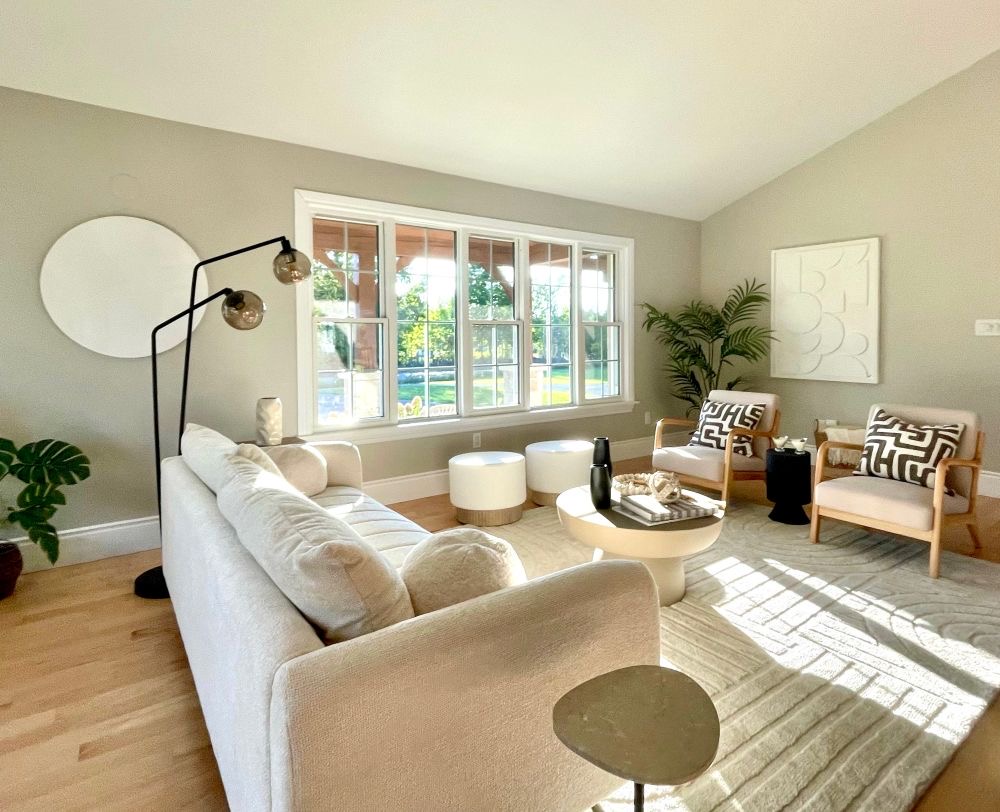 Staged living room near Kingston 